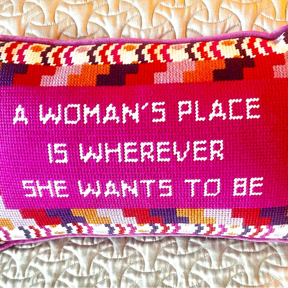 Furbish Needlepoint Throw Pillow